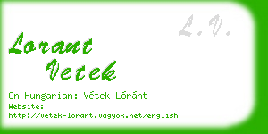 lorant vetek business card