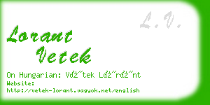 lorant vetek business card